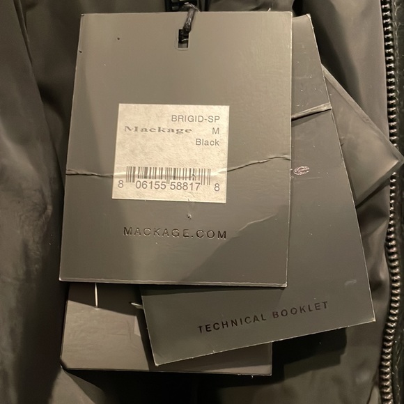 Mackage Brigid Cable Knit Collar Down Puffer Coat Medium - Picture 3 of 12